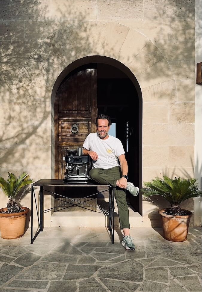 Tim, founder of Holiday Upgrade, at a finca in Portocolom on Mallorca.