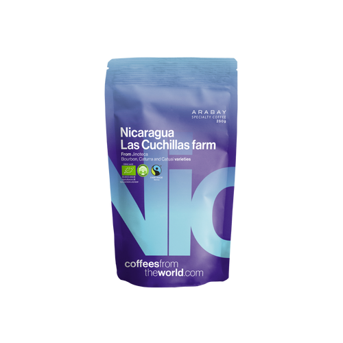 Arabay Nicaragua organic fair-trade coffee beans, 1 kg bag