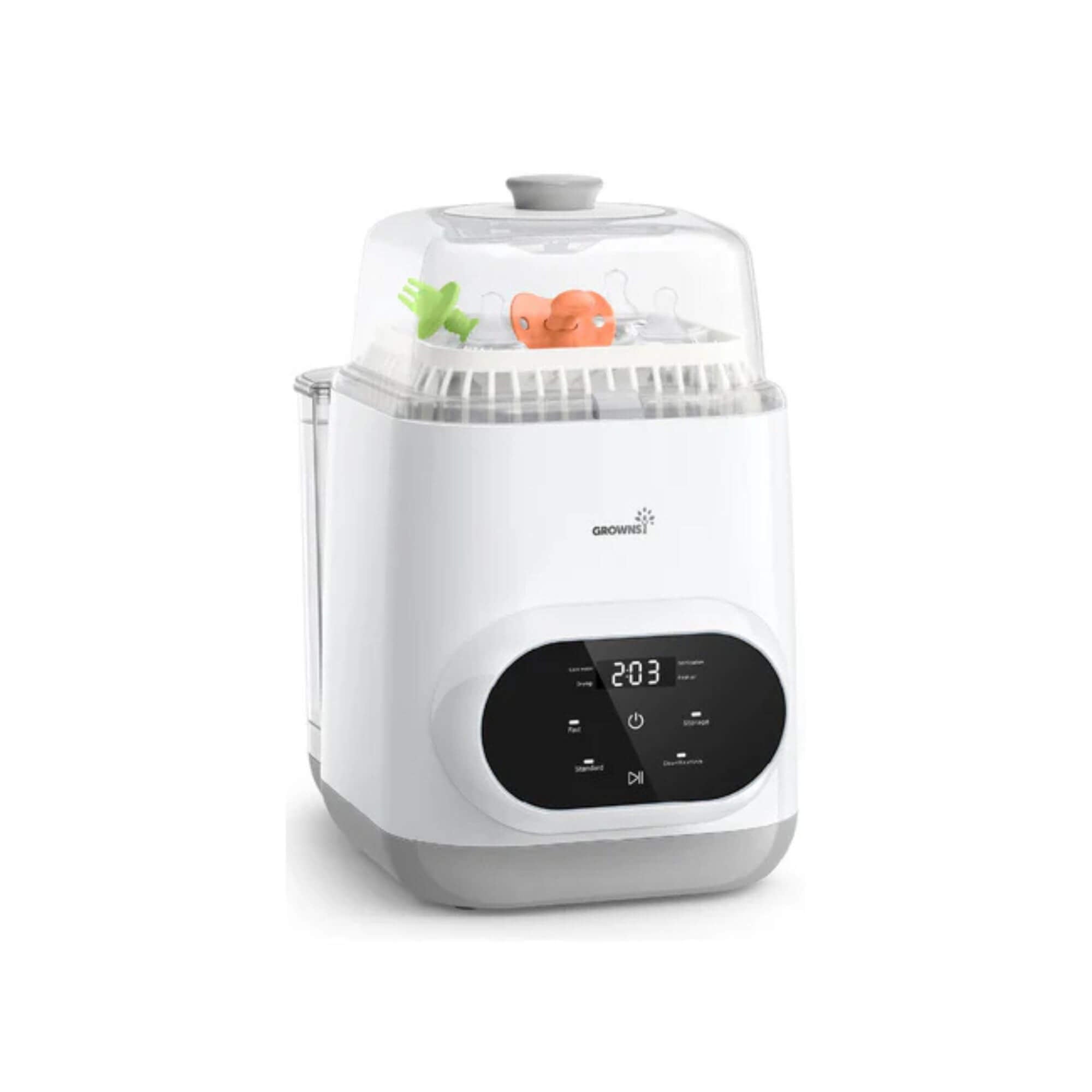 Grownsy baby bottle washer, steriliser and bottle warmer for rent on Mallorca.
