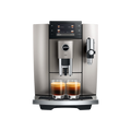Jura E8 bean-to-cup coffee machine in midnight silver