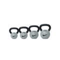 Nike rubber-coated kettlebell set in 6, 8, 12 and 16 kg — kettlebell rental on Mallorca by Holiday Upgrade.