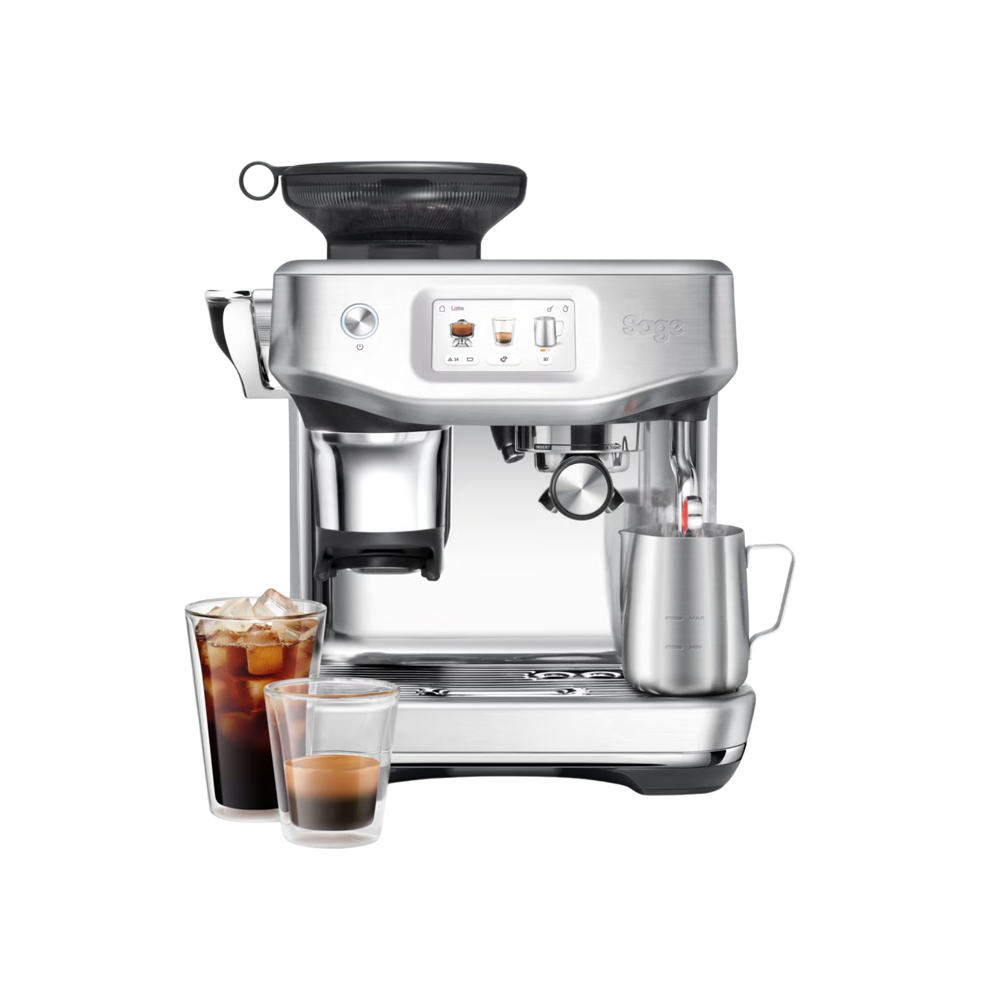 Sage Barista Touch Impress espresso machine in silver